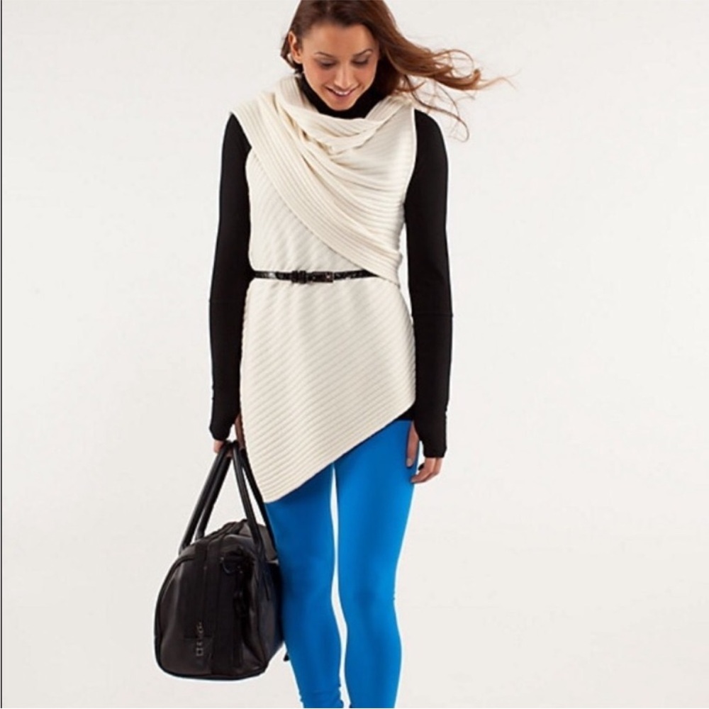 Lululemon vest scarf shawl 100% wool